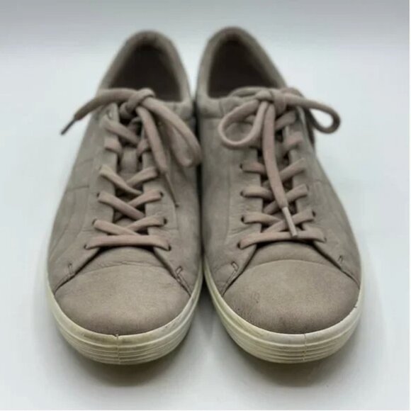 ECCO Women's Soft 7 Stitch Tie Warm Grey Sneaker Size 39 (Size 8) - Picture 4 of 9